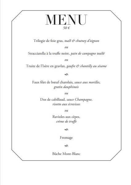 Restaurant pour repas du nouvel an 2026 à Ecully dans l'ouest lyonnais